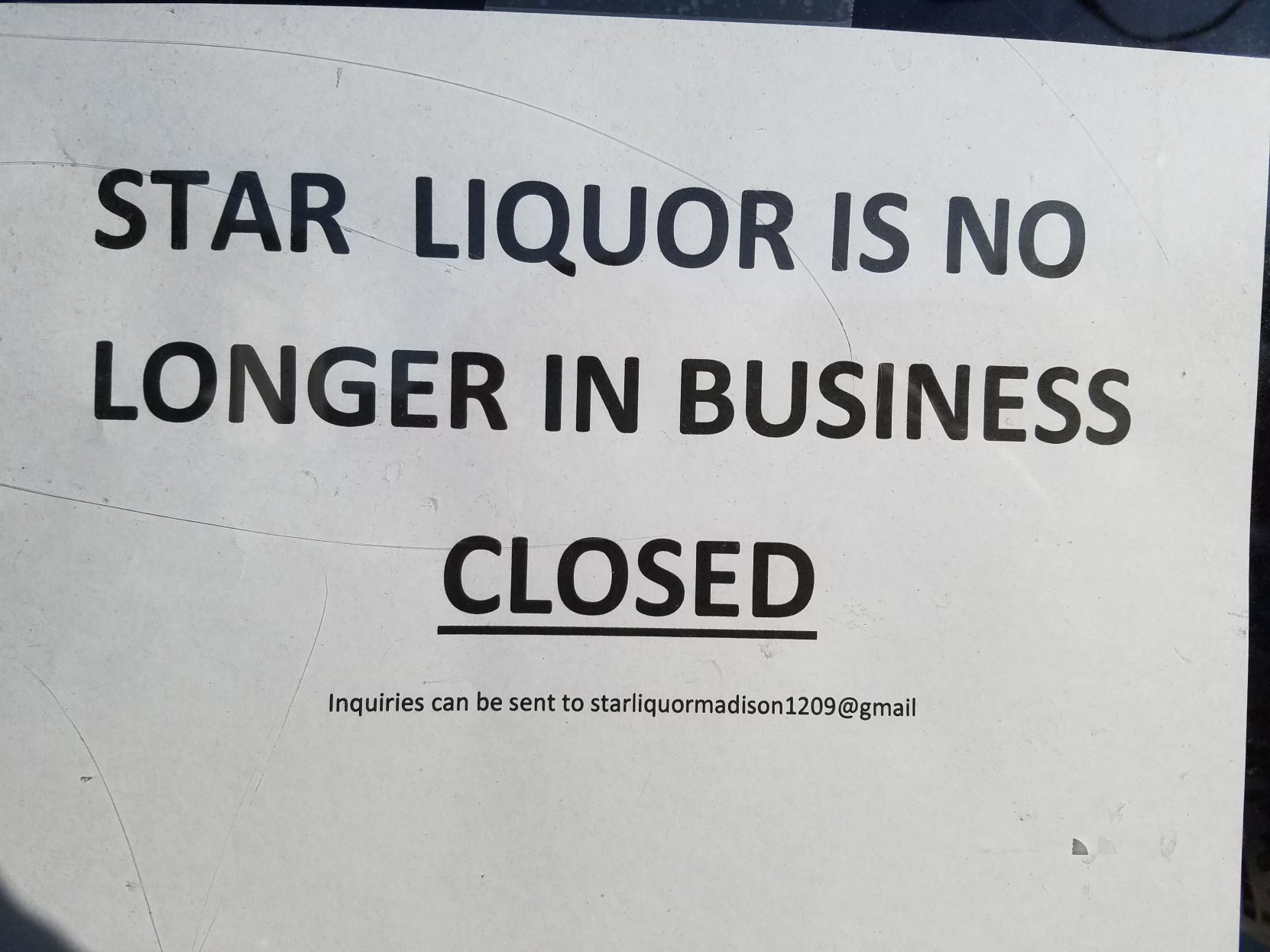 Closing sign
